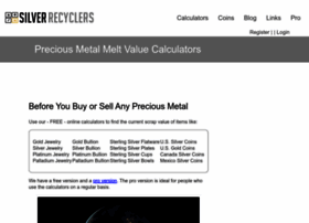 Silverrecyclers.com - Precious Metal Melt Value Calculators, Sterling Silver, Gold, Platinum ...